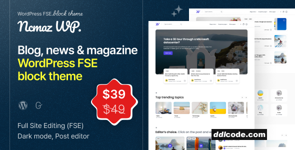Ncmaz - News Magazine Full Site Editing WordPress Block Theme