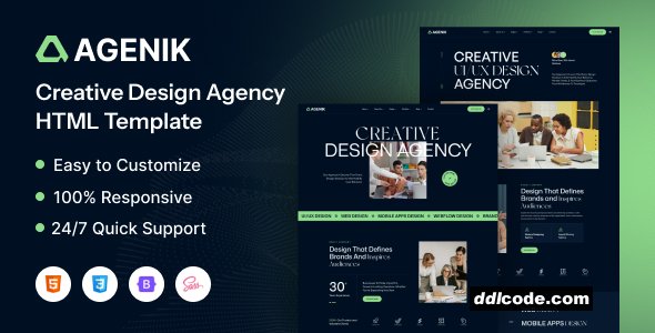 Agenik - Creative & Digital Agency HTML Template