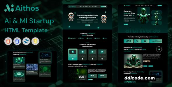Aithos - AI & Machine Learning Startup HTML Template