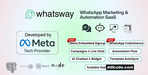 Whatsway - WhatsApp Marketing & Automation SaaS Platform with Bots, Chats, Bulk Sender & AI
