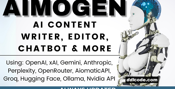 Aimogen Pro - All-in-One AI Content Writer, Editor, ChatBot & Automation Toolkit