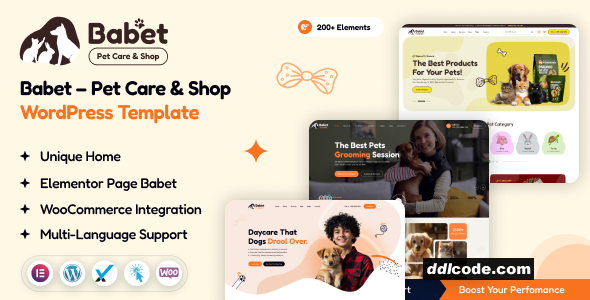 Babet - Pet Care & Shop WordPress Theme
