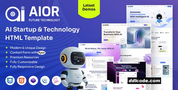 Aior - AI Startup & Technology HTML template