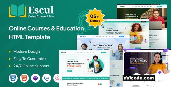 Escul - Online Courses & Education HTML Template