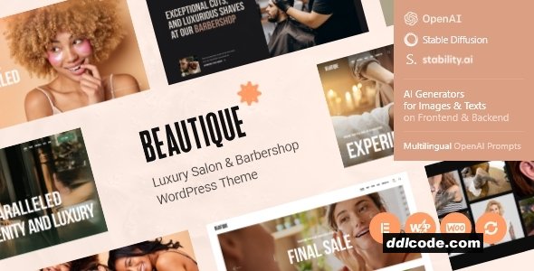 Beautique - Luxury Salon & Barbershop WordPress Theme