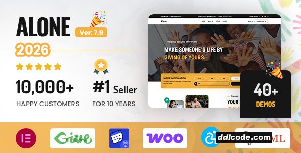 Alone - Charity Multipurpose Non-profit WordPress Theme