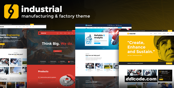 Industrial - Manufacturing Factory WordPress Theme