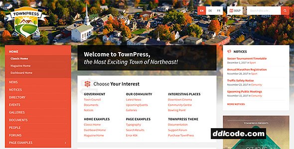 TownPress - Municipality & Town Government WordPress Theme