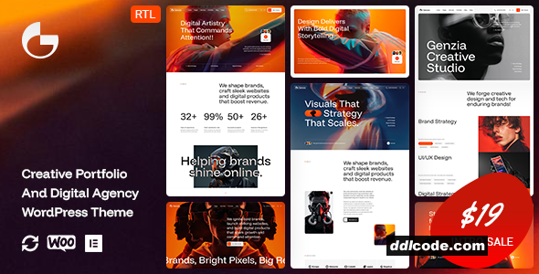 Genzia - Creative Portfolio And Digital Agency WordPress Theme