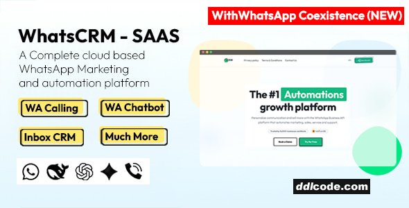 WhatsCRM - Chatbot, Flow Builder, API Access, WhatsApp CRM SAAS System