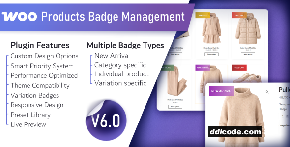 WooCommerce Products Badge Management