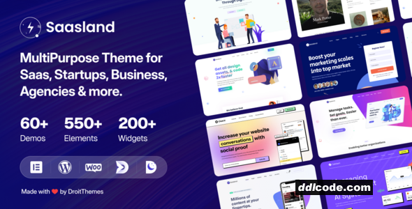 Saasland - Saas, Startup, Technology & IT Solutions WordPress Theme