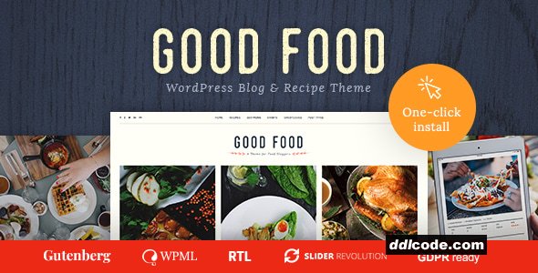 Good Food - Recipe Magazine & Culinary Blog Theme