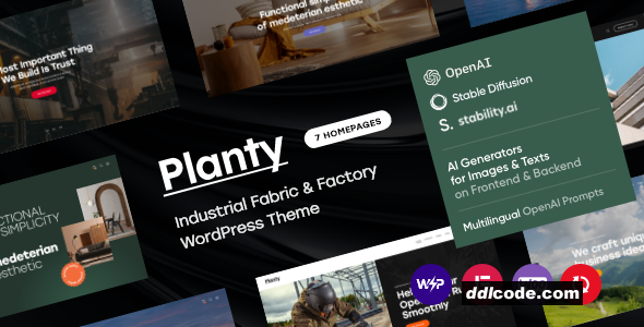 Planty - Fabric & Factory WordPress Theme