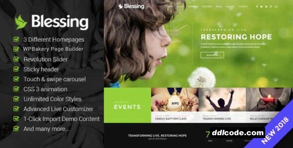 Blessing - Responsive WordPress Theme for Church Websites