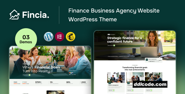 Fincia - Finance Consulting WordPress Theme for CA, Advisors & Business Firms