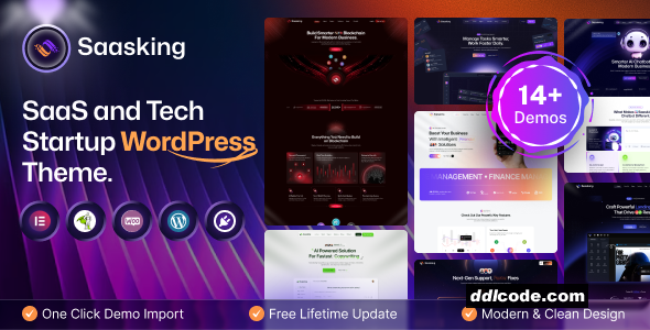 Saasking - SaaS & Tech Startup WordPress Theme