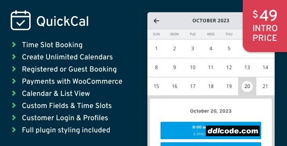 QuickCal - Appointment Booking Calendar for WordPress
