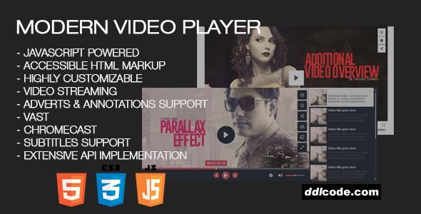 Modern Video Player for Wordpress