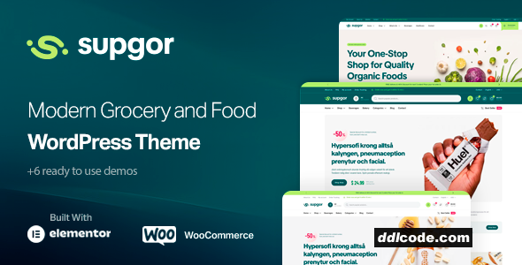Supgor - Grocery Store and Food WordPress Theme