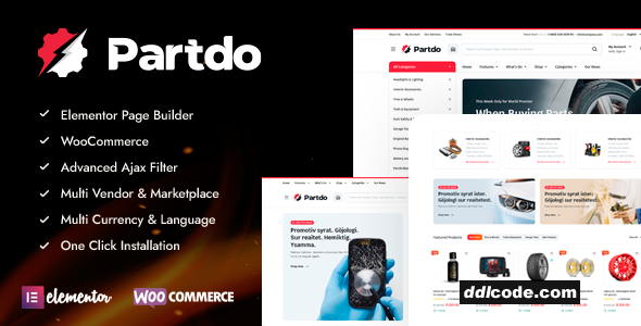 Partdo - Auto Parts and Tools Shop WooCommerce Theme