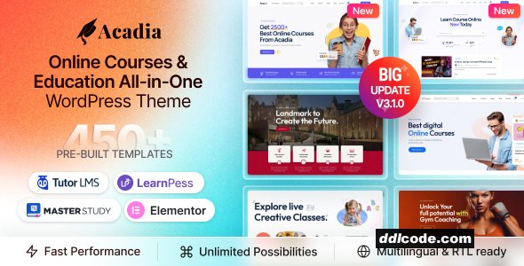 Acadia - Education WordPress Theme