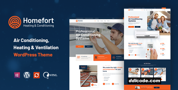 Homefort - Air Conditioning & Heating WordPress Theme + RTL