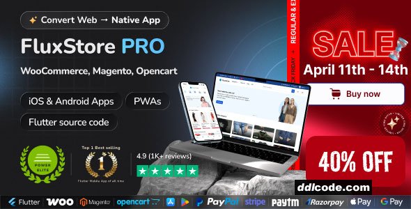Fluxstore Pro - Flutter E-commerce Full App for Magento, Opencart, and Woocommerce