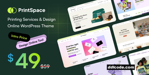 PrintSpace - Printing Services & Design Online WooCommerce WordPress theme