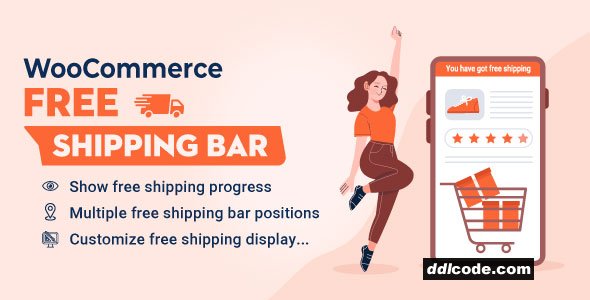 WooCommerce Free Shipping Bar - Increase Average Order Value
