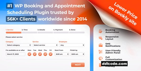 Bookly PRO - Appointment Booking and Scheduling Software System