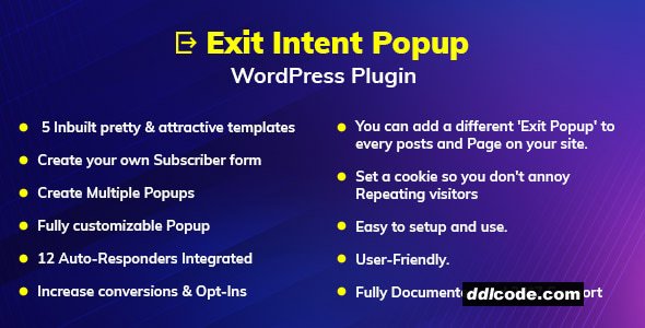 Exit Intent - Popup WordPress Plugin