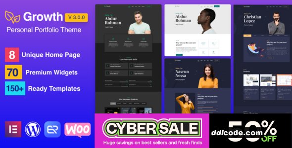 Growth - Personal Portfolio WordPress Theme