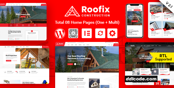 Roofix - Roofing Services WordPress Theme