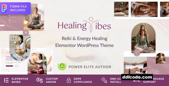 Healing Vibes - Reiki Healing & Meditation Coaching WordPress Theme