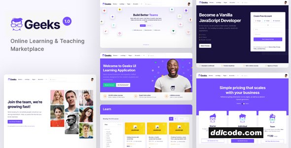 Geeks - Online Learning Marketplace WordPress Theme