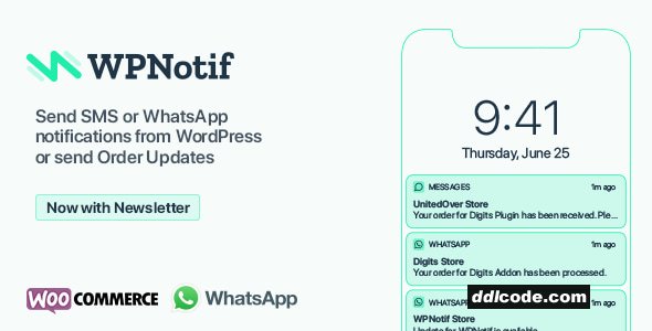 WPNotif - WordPress SMS & WhatsApp Message Notifications