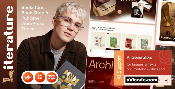 Literature - Book Store, Publisher & Bookshop WordPress Theme