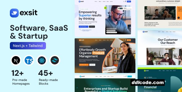 Exsit - Software, SaaS & Startup NextJs Template