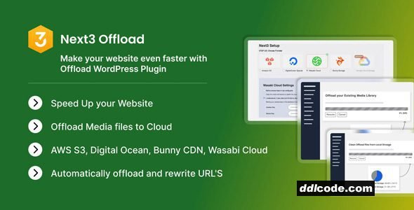 Next3 Offload - WordPress offload Media Optimization Plugin
