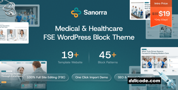 Sanorra - Medical & Healthcare FSE WordPress Block Theme