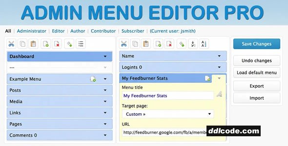 Admin Menu Editor Pro