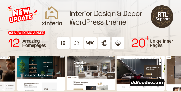 Xinterio - Interior Design WordPress Theme + RTL