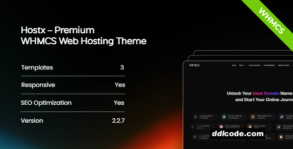 HostX - Premium WHMCS Theme