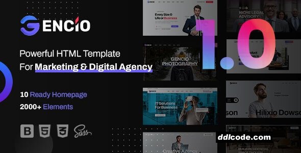 Gencio - Marketing & Digital Agency HTML Template