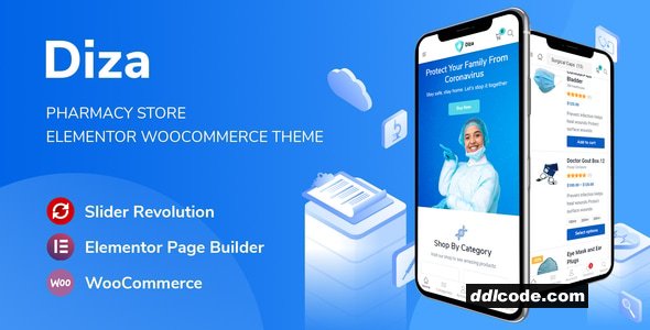 Diza - Pharmacy Store Elementor WooCommerce Theme