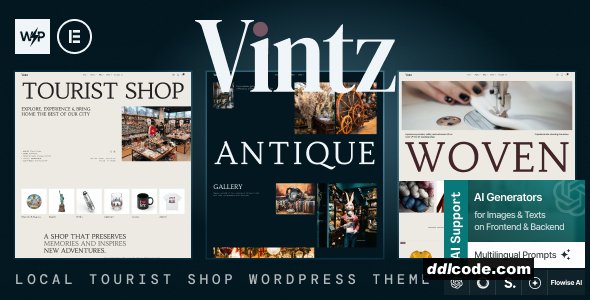 Vintz - Local Tourist Antique Shop WordPress Theme