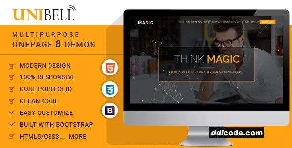 Unibell - Multipurpose Onepage WordPress Theme