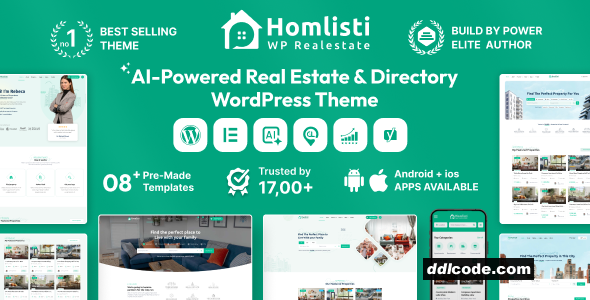 Homlisti - Real Estate WordPress Theme + RTL