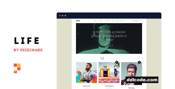 Life - Boxed Portfolio WordPress Theme